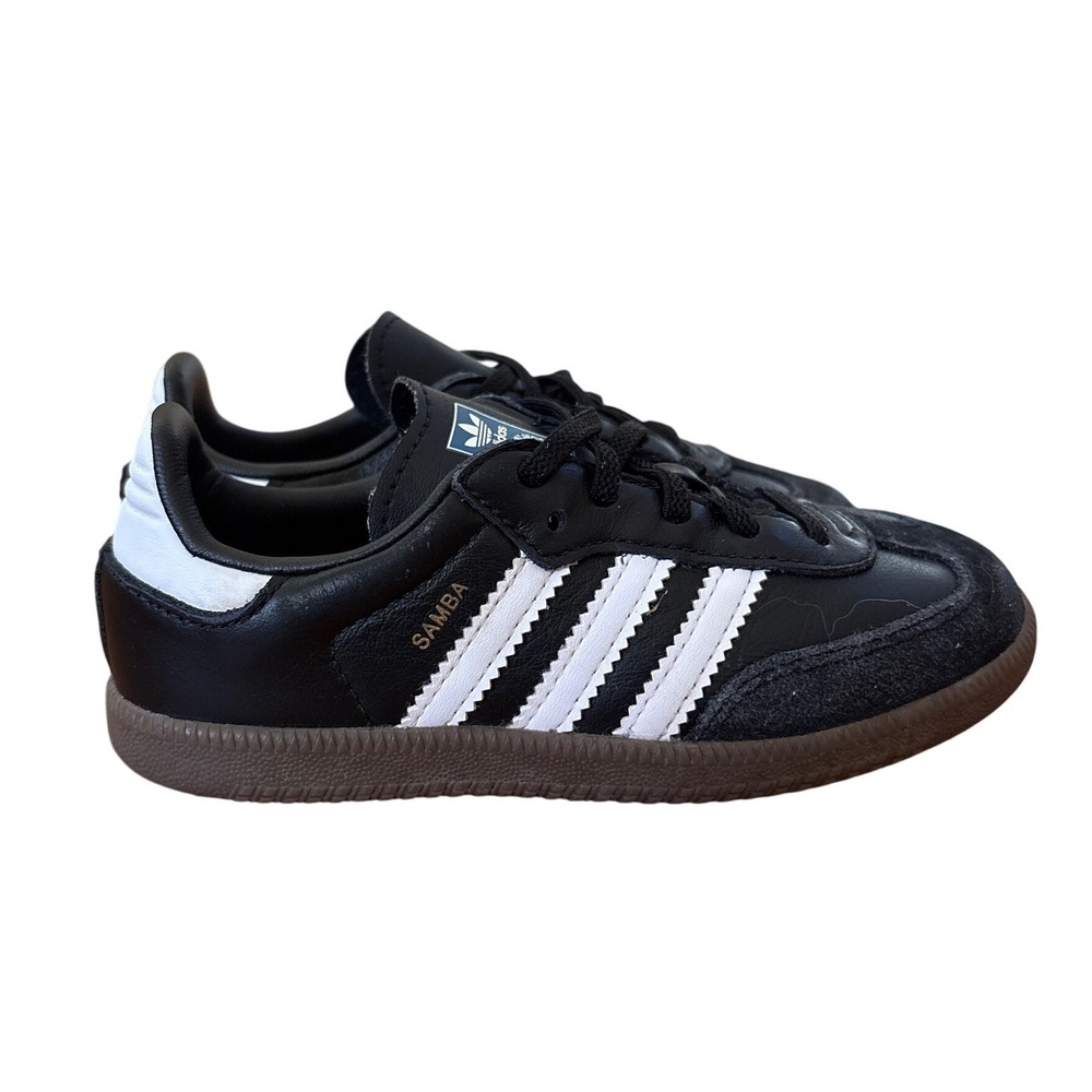 Adidas Samba OG Shoes Kids Black White Classic Leather Sneakers SIZE 10K